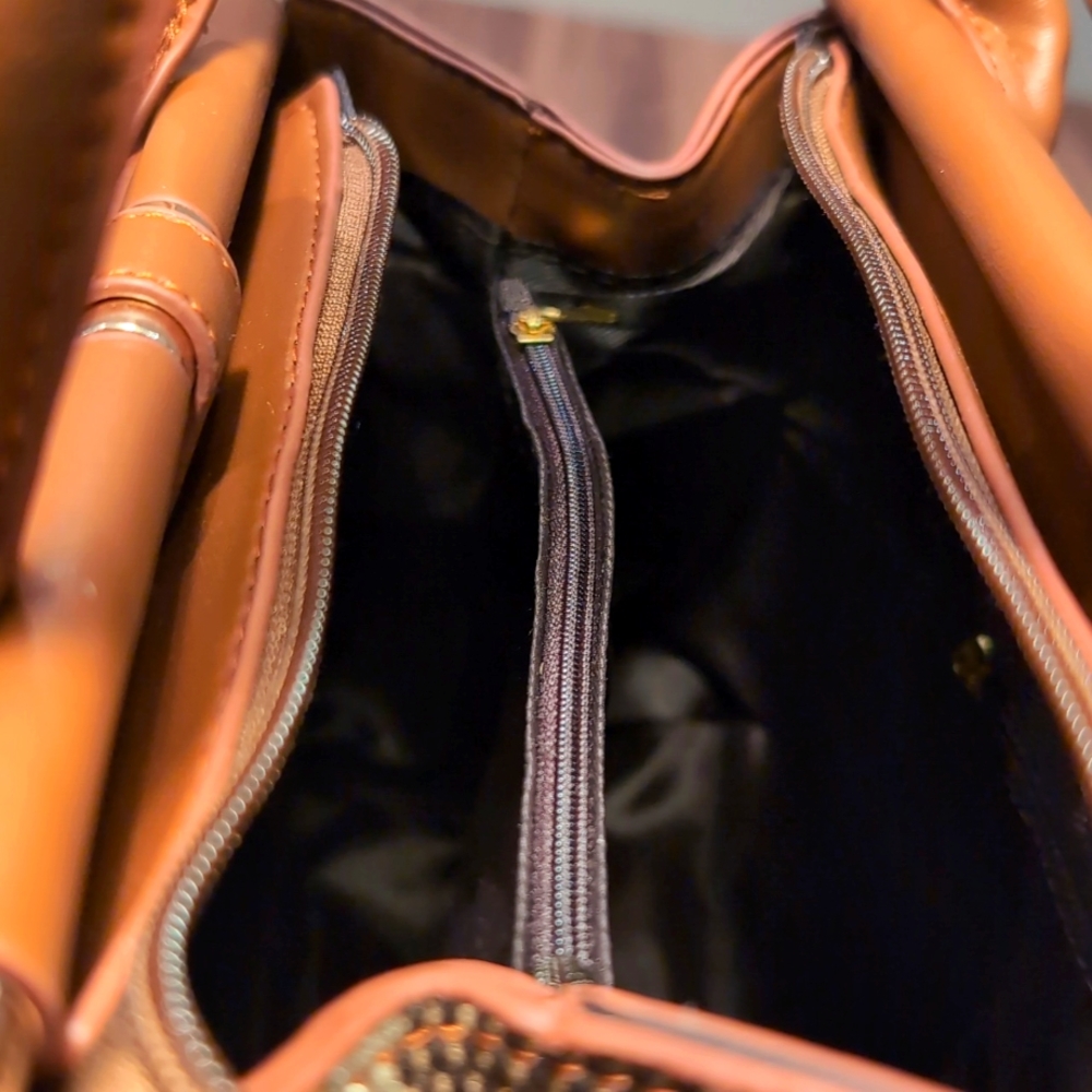 Nola-2 Single Striped Ladies Handbag - Blue - Picture 6 of 7